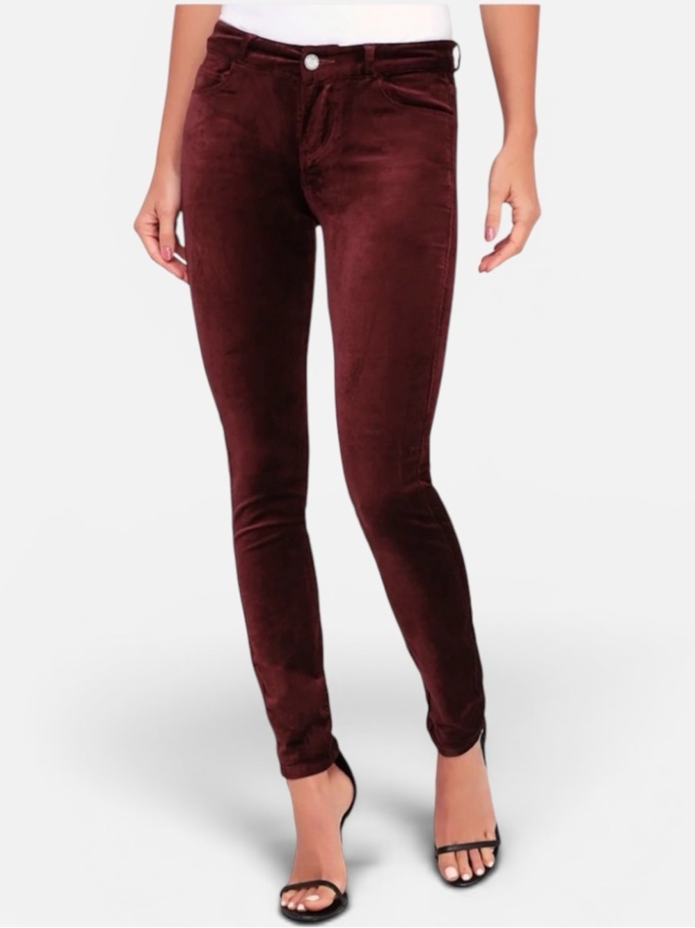 Paige Velvet Verdugo Ultra Skinny Jeans In Dark Currant